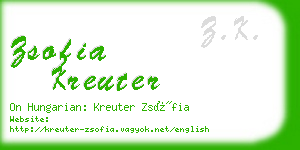 zsofia kreuter business card